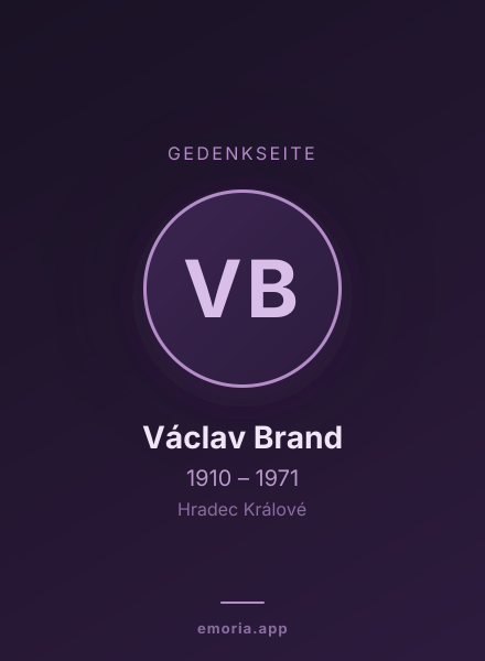 Gedenkportrait von Václav Brand