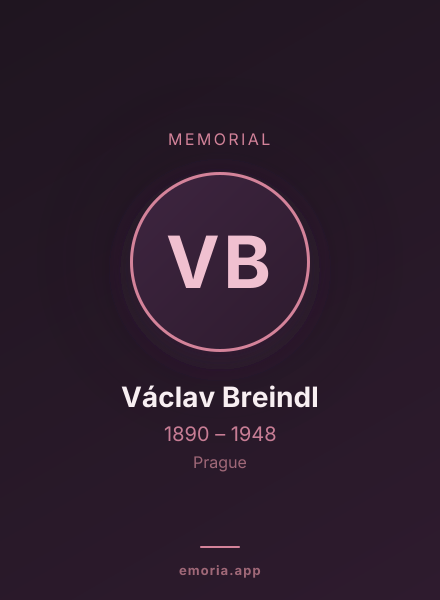 Memorial portrait of Václav Breindl