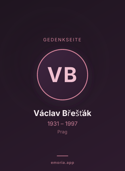 Gedenkportrait von Václav Břešťák