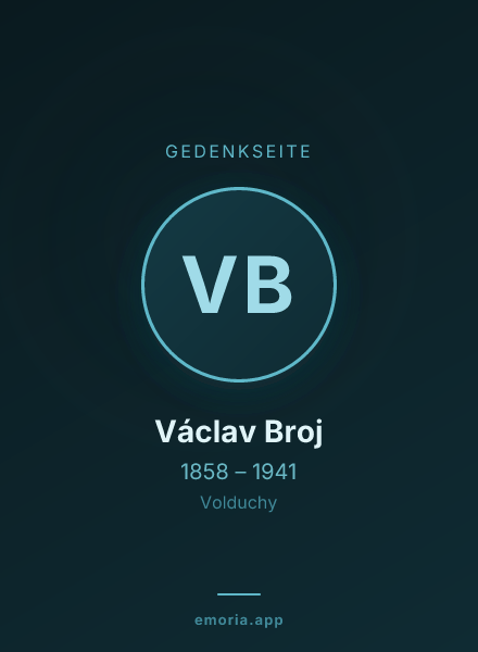 Gedenkportrait von Václav Broj