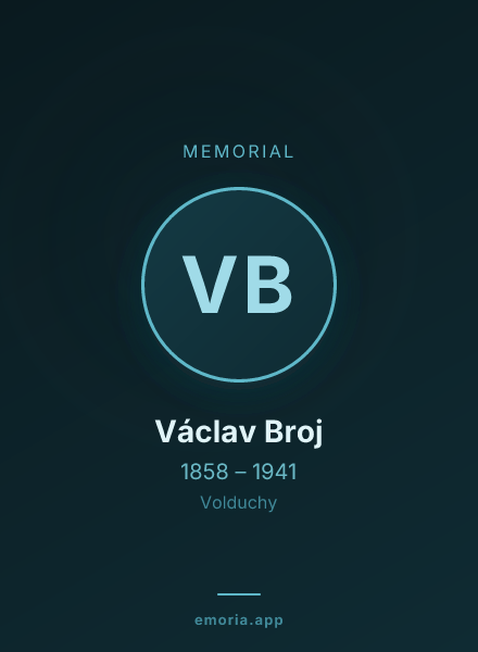 Memorial portrait of Václav Broj