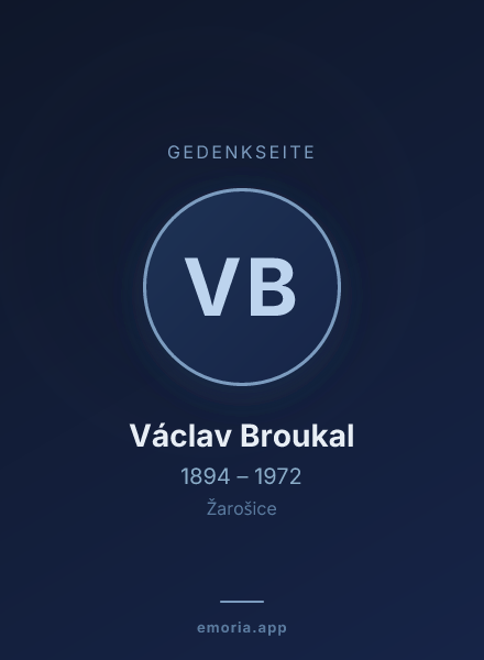 Gedenkportrait von Václav Broukal