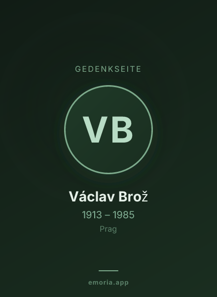 Gedenkportrait von Václav Brož