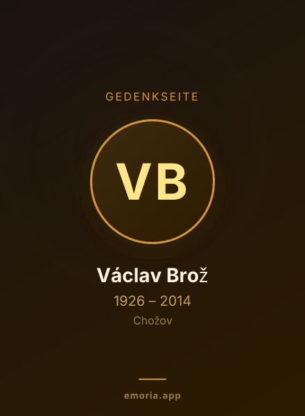 Gedenkportrait von Václav Brož