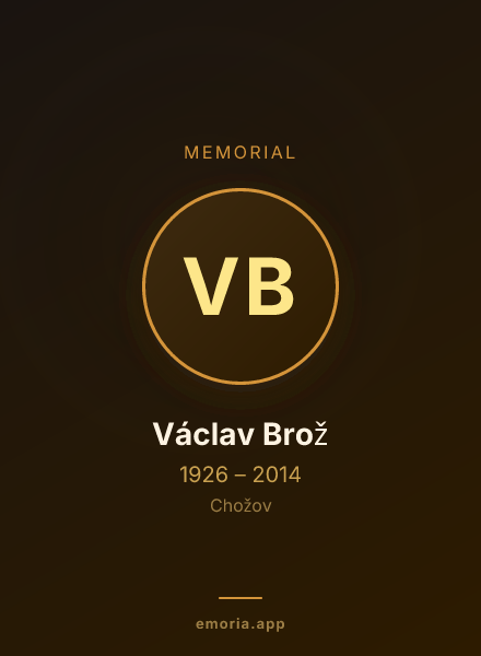 Memorial portrait of Václav Brož