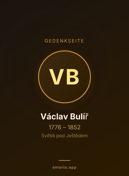 Gedenkportrait von Václav Bulíř