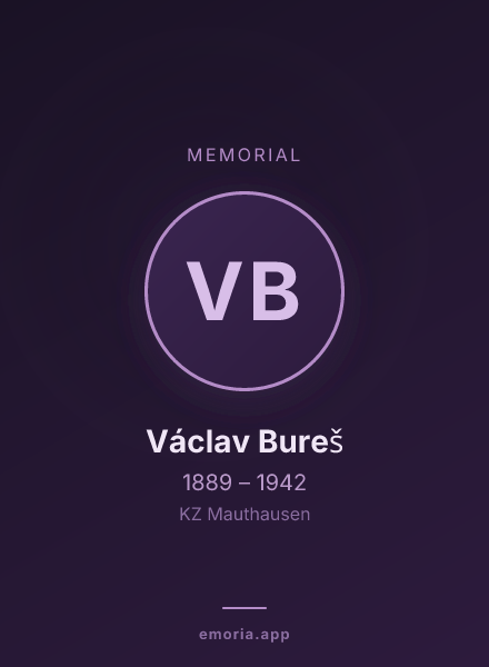 Memorial portrait of Václav Bureš