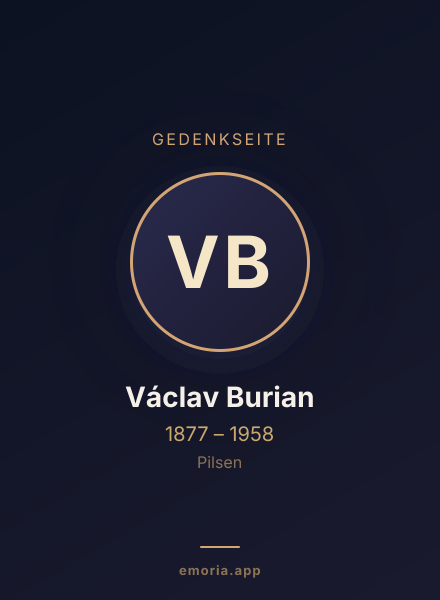 Gedenkportrait von Václav Burian