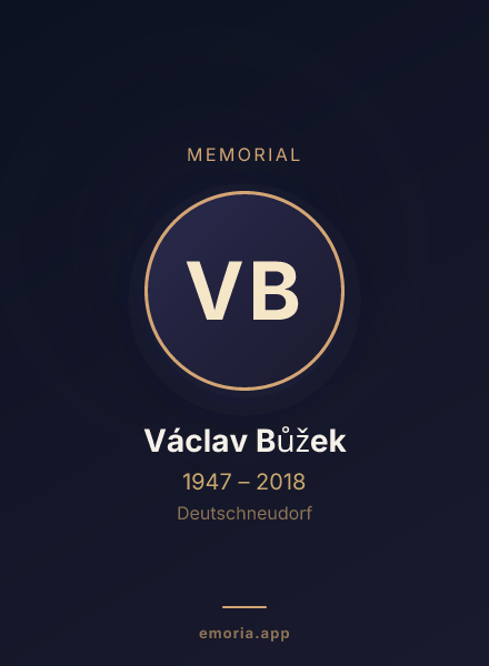 Memorial portrait of Václav Bůžek