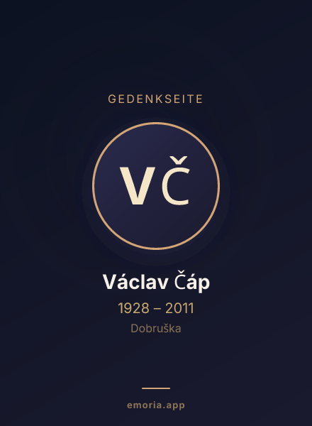 Gedenkportrait von Václav Čáp