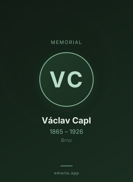 Memorial portrait of Václav Capl