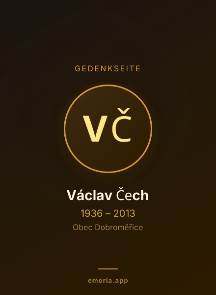Gedenkportrait von Václav Čech