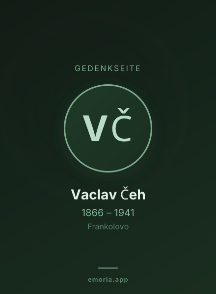 Gedenkportrait von Vaclav Čeh