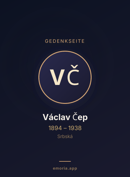 Gedenkportrait von Václav Čep