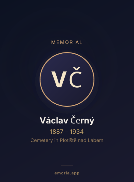 Memorial portrait of Václav Černý