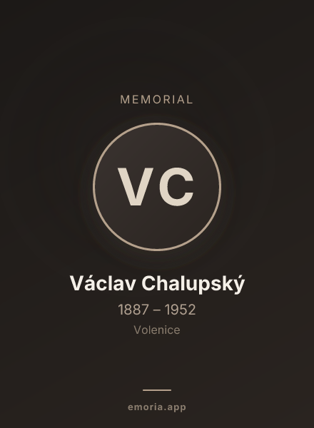 Memorial portrait of Václav Chalupský