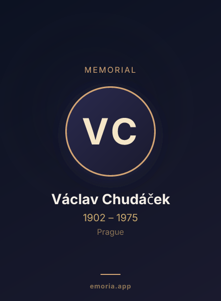 Memorial portrait of Václav Chudáček
