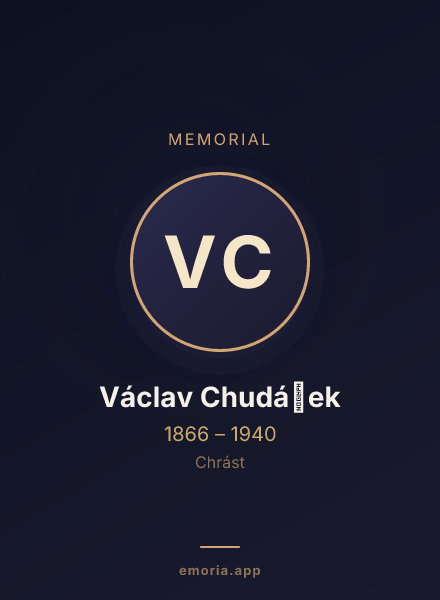 Memorial portrait of Václav Chudáček