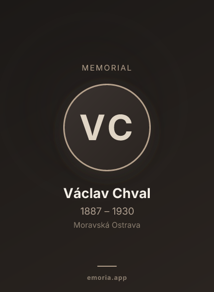 Memorial portrait of Václav Chval