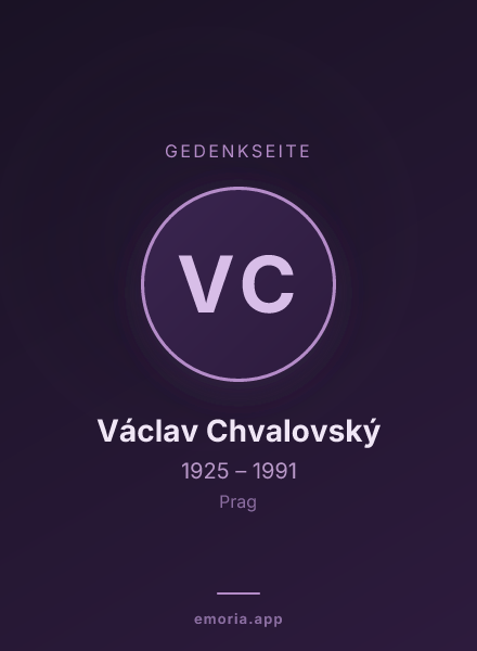 Gedenkportrait von Václav Chvalovský