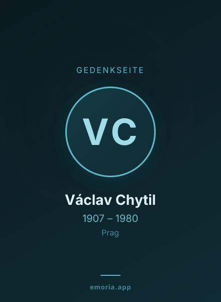 Gedenkportrait von Václav Chytil