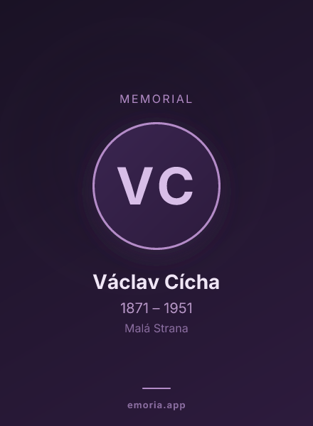 Memorial portrait of Václav Cícha