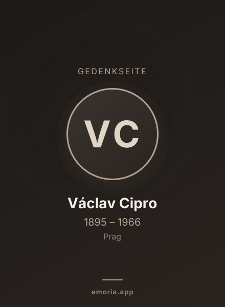 Gedenkportrait von Václav Cipro