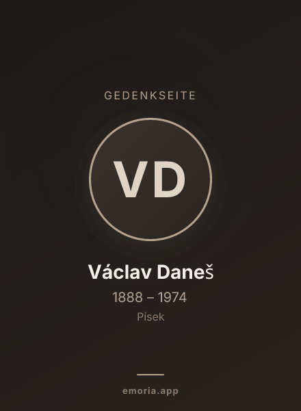Gedenkportrait von Václav Daneš