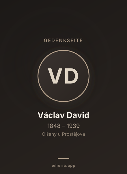 Gedenkportrait von Václav David