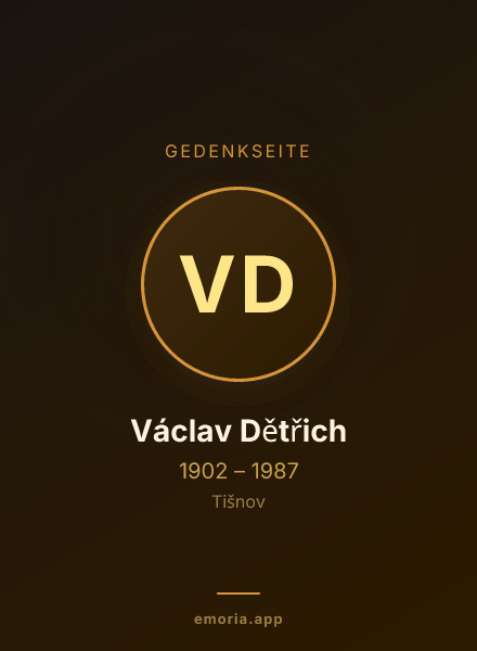 Gedenkportrait von Václav Dětřich