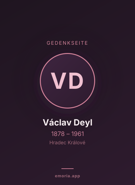 Gedenkportrait von Václav Deyl