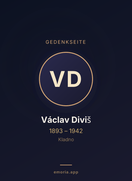 Gedenkportrait von Václav Diviš