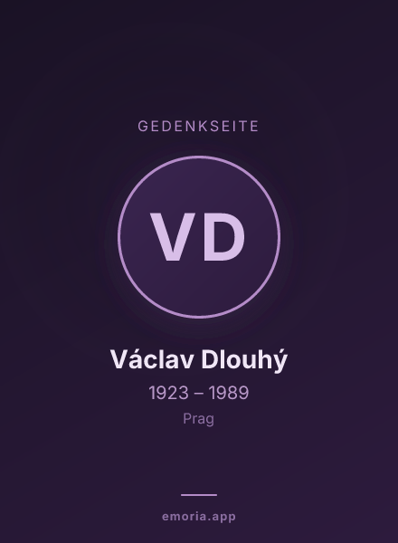 Gedenkportrait von Václav Dlouhý