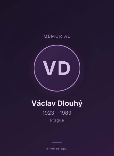 Memorial portrait of Václav Dlouhý