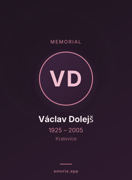 Memorial portrait of Václav Dolejš