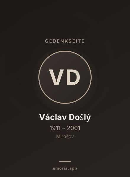 Gedenkportrait von Václav Došlý