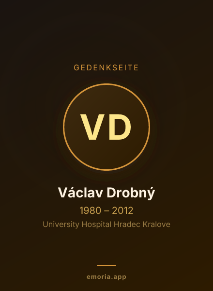 Gedenkportrait von Václav Drobný