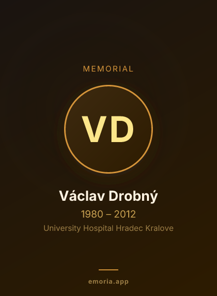 Memorial portrait of Václav Drobný
