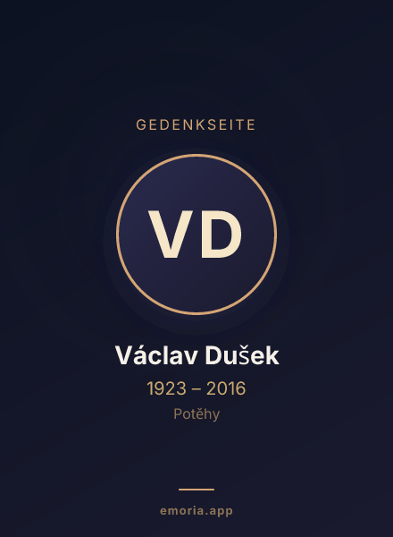 Gedenkportrait von Václav Dušek