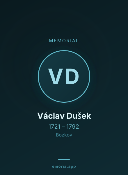 Memorial portrait of Václav Dušek