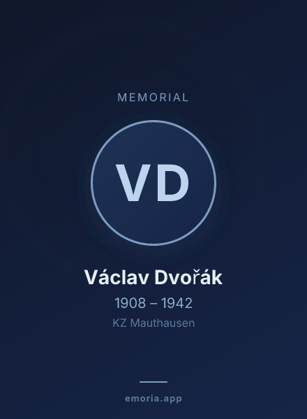 Memorial portrait of Václav Dvořák
