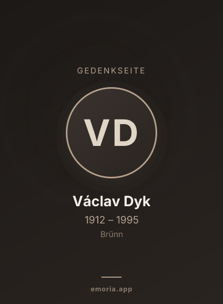 Gedenkportrait von Václav Dyk