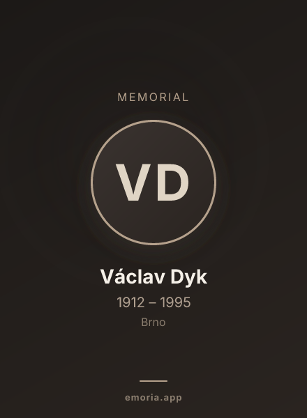 Memorial portrait of Václav Dyk