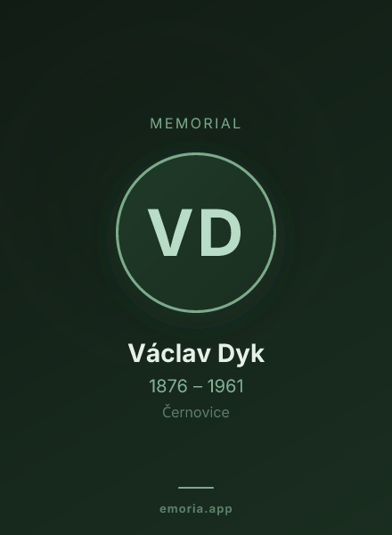 Memorial portrait of Václav Dyk