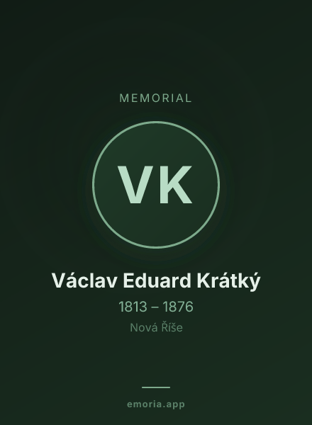 Memorial portrait of Václav Eduard Krátký