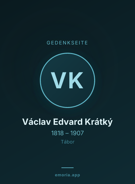 Gedenkportrait von Václav Edvard Krátký