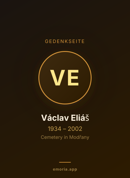 Gedenkportrait von Václav Eliáš