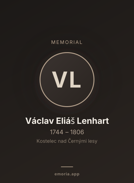 Memorial portrait of Václav Eliáš Lenhart