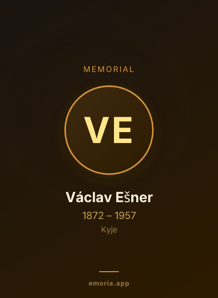 Memorial portrait of Václav Ešner