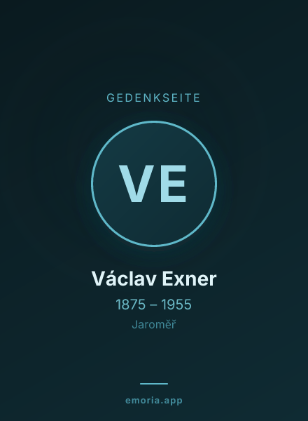 Gedenkportrait von Václav Exner